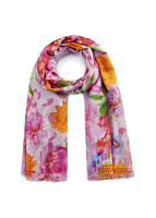 Codello PRINTED SCARF ORGANIC COTTON FLOWERS 100X180CM