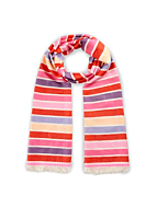Codello WOVEN SCARF COTTON MIX MULTI COLOUR STRIPES 50X180CM