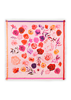 Codello Codello Tuch Blumen Rosa | Baumwoll-Mix 120x120 cm