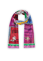 Codello PRINTED SCARF ORGANIC COTTON PEANUTS COMIC 100X180CM