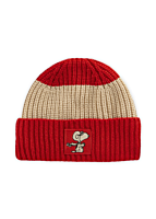Codello Codello Peanuts™ Mütze aus weicher Wollmischung in Rippenstrick Rot