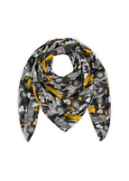 Codello Codello Schal Polyester Snoopy & Cars gelb-schwarz 120X120CM