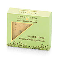 Antica Torroneria Piemontese Cioccolato bianco con mandore e pistacchi