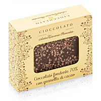 Antica Torroneria Piemontese Cioccolato fondente 70% con fave di cacao