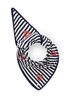 Codello Codello Strick Dreieckstuch mit Streifen & Herzen – Baumwollmix Schal 120x120x170 cm