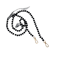 Wolkenweis Schwarze Handykette Perlen – Elegante Smartphone Kette Damen