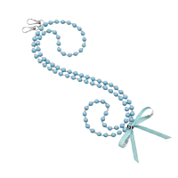 Wolkenweis Hellblaue Handykette Pastell Perlen – Elegante Smartphone Kette Damen