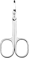Pfeilring 9cm, Babyschere, abgerundete Spitze, großes Auge, vernickelt, in Blister