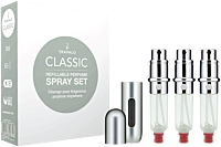 Travalo Classic Set = Easy Fill Perfume Spray Vaporisateur Rechargeable Hülle + 3 Patronen