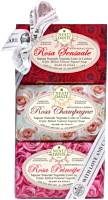 Nesti Dante Le Rose Soap Set = Rosa Champagne 150 g + Rosa Sensuale 150 g + Rosa Principessa 150 g