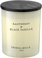 Cereria Molla Raspberry & Black Vanilla Vegane Wachskerze Glas