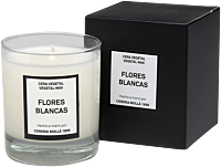 Cereria Molla Flores Blanca Vegane Wachskerze Glas