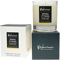Highland Soap Soya Wax Candle Whisky & Honey