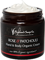 Highland Soap Organic Hand & Body Cream Rose & Patchouli