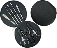 MJK Germany Leder-Etui 8tlg. inox