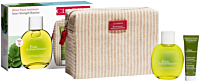 CLARINS Eau Extraordinaire Set = Eau Extraord.Spray 100 ml + Eau Extraord.Douche Lactée Revit.30 ml + Täschchen