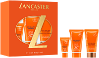 Lancaster Trail Set = Sun Beauty Sun Protective Fluid SPF30 3ml + Sun Beauty Body Milk SPF30 50ml + Golden Tan Max Lotion 50ml
